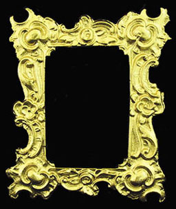 Dollhouse Miniature Gold Frame 2 1/2 X 2